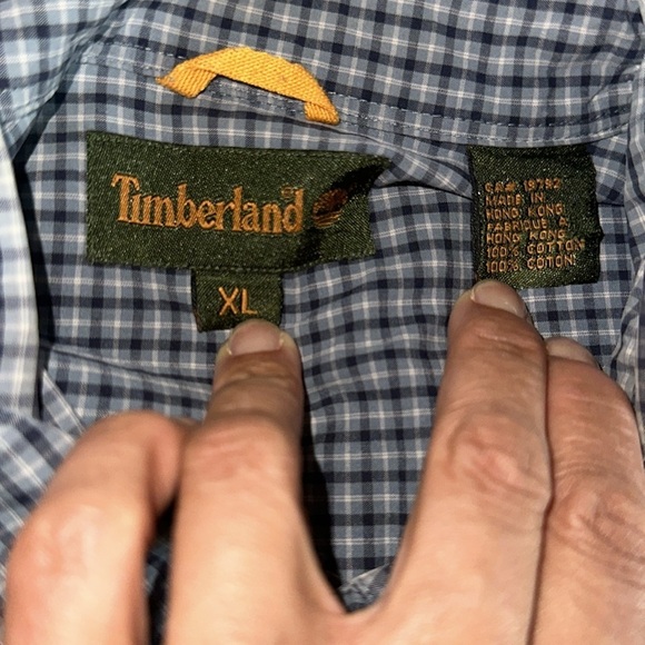 Timberland Blue Checkered Button Down Shirt - Picture 12 of 12